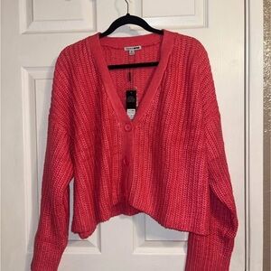 Fashion Nova Coral Knit Cardigan
